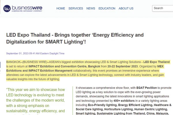 LED Expo Thailand + Smartech Asean 2022 by Impact...